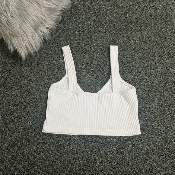 PREETYLITTLETHING White Underline Boning Style Corset Tank Top Casual Shirt Sz 4 - Picture 9 of 15